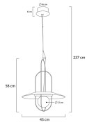 -15% Lampa wisząca FUENTE mosiądz - metal, szkło