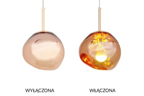 -15% Lampa wisząca FUSION 20 miedziana - akryl