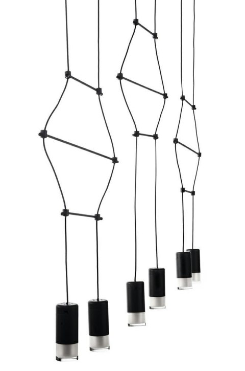 Lampa wisząca FLUSSO LINE 6 czarna Lampa wisząca FLUSSO LINE 6 czarna