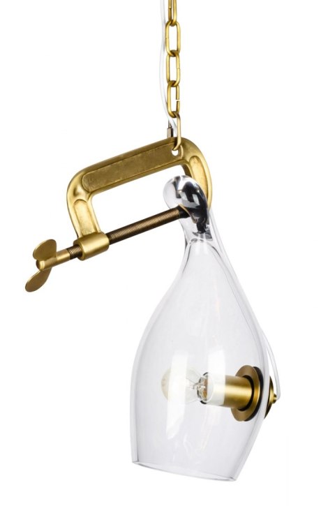 -15% Lampa wisząca VICE mosiądz - metal, szkło -15% Lampa wisząca VICE mosiądz - metal, szkło