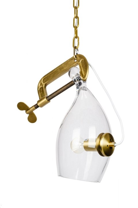 -15% Lampa wisząca VICE mosiądz - metal, szkło -15% Lampa wisząca VICE mosiądz - metal, szkło