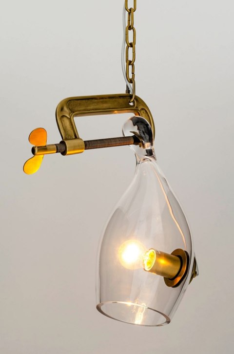 -15% Lampa wisząca VICE mosiądz - metal, szkło -15% Lampa wisząca VICE mosiądz - metal, szkło