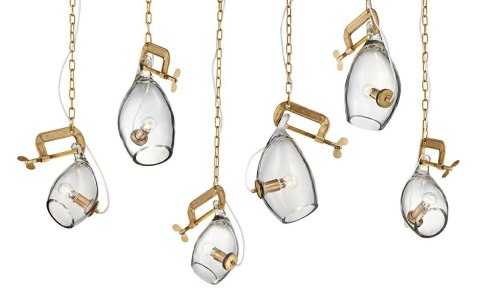 -15% Lampa wisząca VICE mosiądz - metal, szkło -15% Lampa wisząca VICE mosiądz - metal, szkło