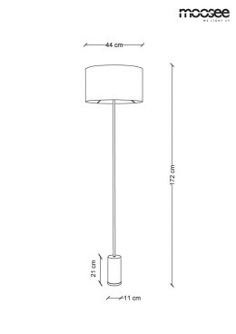 -15% MOOSEE lampa podłogowa SANTORINI - złota podstawa, czarny klosz