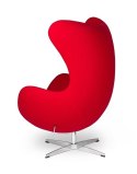 -15% RABAT - 10% | Fotel EGG CLASSIC czerwony.17 - wełna, podstawa aluminiowa