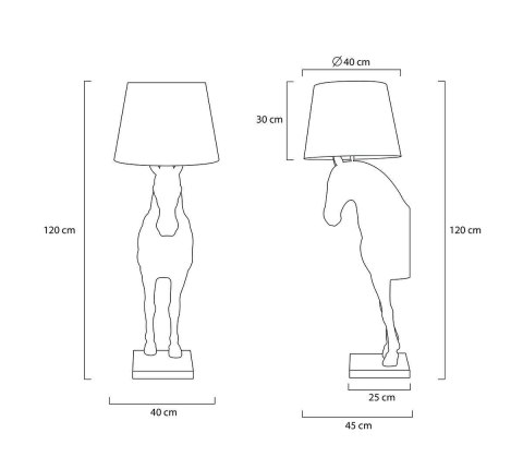 Lampa podłogowa KOŃ HORSE STAND S biała - włókno szklane Lampa podłogowa KOŃ HORSE STAND S biała - włókno szklane