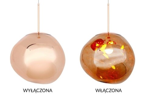 -15% Lampa wisząca FUSION 40 miedziana - akryl