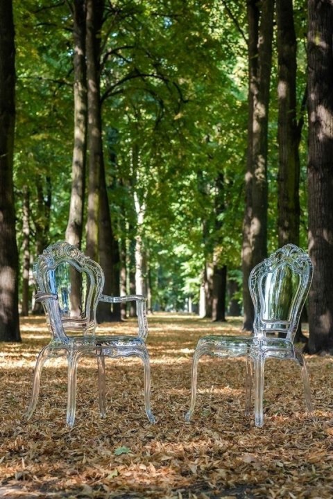 -15% Krzesło KING ARM transparentne - poliwęglan