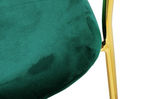 -15% Krzesło MARGO ciemny zielony - welur, podstawa złota -15% Krzesło MARGO ciemny zielony - welur, podstawa złota