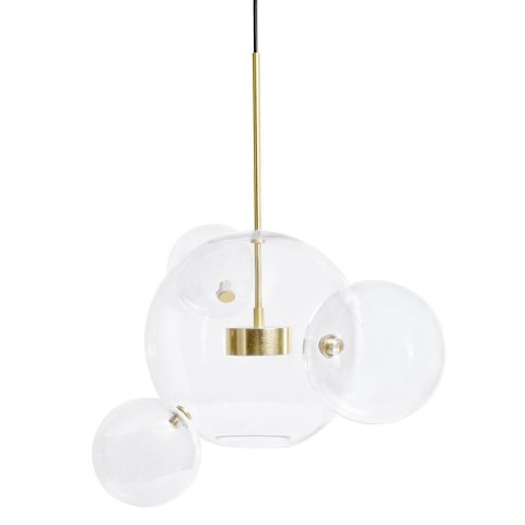 Lampa wisząca CAPRI 4 złota - 60 LED, aluminium, szkło