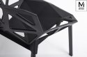 -15% MODESTO krzesło SPLIT MAT czarne - polipropylen, podstawa metalowa