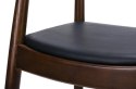 -15% Krzesło KENNEDY ciemnobrązowe - drewno jesion, ekoskóra