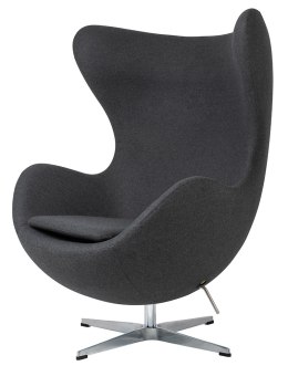 -15% Fotel EGG CLASSIC grafitowy szary.4 - wełna, podstawa aluminiowa