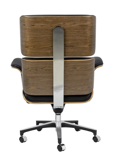 -15% Fotel biurowy LOUNGE BUSINESS czarny - sklejka orzech, skóra naturalna, stal polerowana -15% Fotel biurowy LOUNGE BUSINESS czarny - sklejka orzech, skóra naturalna, stal polerowana