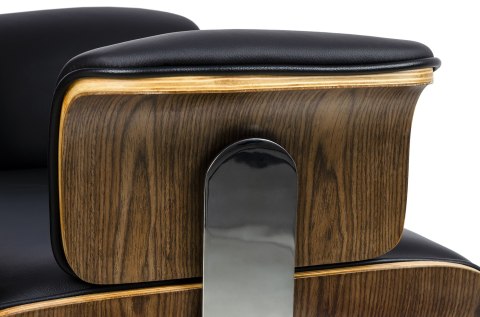 -15% Fotel biurowy LOUNGE BUSINESS czarny - sklejka orzech, skóra naturalna, stal polerowana -15% Fotel biurowy LOUNGE BUSINESS czarny - sklejka orzech, skóra naturalna, stal polerowana