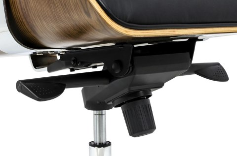 -15% Fotel biurowy LOUNGE BUSINESS czarny - sklejka orzech, skóra naturalna, stal polerowana -15% Fotel biurowy LOUNGE BUSINESS czarny - sklejka orzech, skóra naturalna, stal polerowana