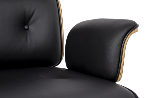-15% Fotel biurowy LOUNGE BUSINESS czarny - sklejka orzech, skóra naturalna, stal polerowana -15% Fotel biurowy LOUNGE BUSINESS czarny - sklejka orzech, skóra naturalna, stal polerowana