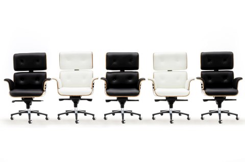 -15% Fotel biurowy LOUNGE BUSINESS czarny - sklejka orzech, skóra naturalna, stal polerowana -15% Fotel biurowy LOUNGE BUSINESS czarny - sklejka orzech, skóra naturalna, stal polerowana