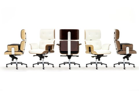 -15% Fotel biurowy LOUNGE BUSINESS czarny - sklejka orzech, skóra naturalna, stal polerowana -15% Fotel biurowy LOUNGE BUSINESS czarny - sklejka orzech, skóra naturalna, stal polerowana