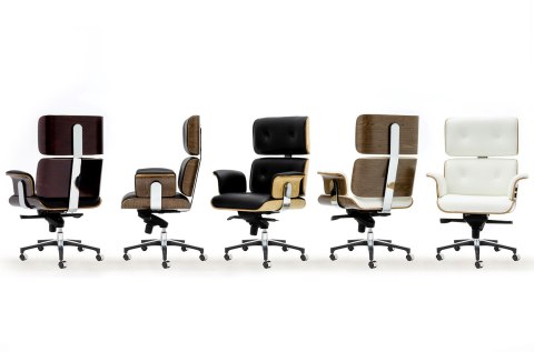 -15% Fotel biurowy LOUNGE BUSINESS czarny - sklejka orzech, skóra naturalna, stal polerowana -15% Fotel biurowy LOUNGE BUSINESS czarny - sklejka orzech, skóra naturalna, stal polerowana