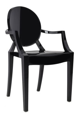 -15% Krzesło LOUIS czarne - poliwęglan